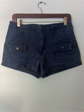 Abercrombie & Fitch Dark Navy Cargo Utility Summer Pocket Shorts, Womens 8